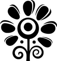 fiore, nero e bianca illustrazione vettore