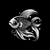 pesce rosso - minimalista e piatto logo - illustrazione vettore