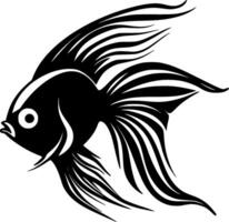 pesce angelo, nero e bianca illustrazione vettore