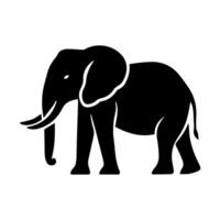 elefanti silhouette, animale icone, selvaggio vita, foresta animali vettore