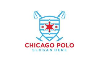 emblema distintivo Chicago polo logo, Chicago polo logo Vintage ▾ retrò stile vettore