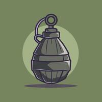 granata icona piatto cartone animato illustrazione vettore