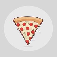 fetta di peperoni Pizza illustrazione design vettore