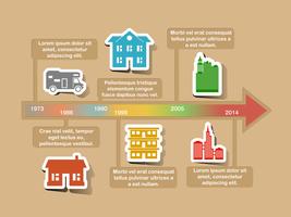 Elementi di cronologia infografica vettore