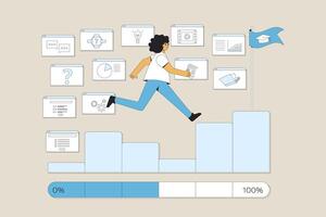 apprendimento strategia per restare motivata nel formazione scolastica. vettore