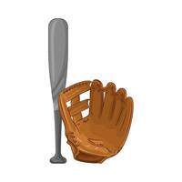 illustrazione di baseball pipistrello e guanti vettore