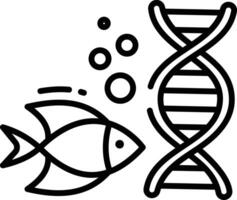 pesce dna schema illustrazione vettore