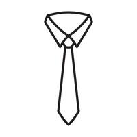 linea icona cravatta piatto illustrazione vettore