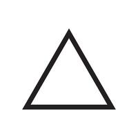 linea icona triangolo piramide piatto illustrazione vettore