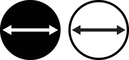 Doppio lungo freccia icona impostato nel Due stili . lungo freccia icona vettore