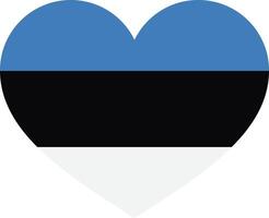 Estonia cuore bandiera . Estonia amore simbolo . Estonia bandiera nel cuore forma . illustrazione vettore