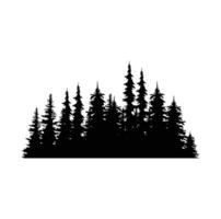 pino albero illustrazione foresta albero silhouette vettore