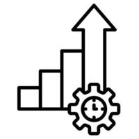 attività commerciale produttività icona linea illustrazione vettore