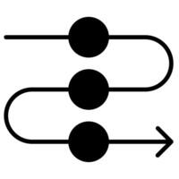 processi diagramma di flusso icona linea illustrazione vettore