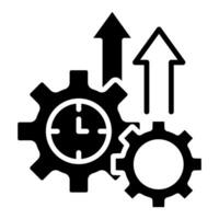 processi miglioramento icona linea illustrazione vettore