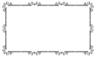 mano disegnato ornamentale telaio su bianca sfondo vettore