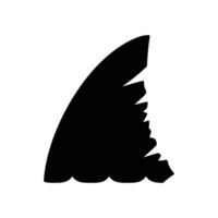 squalo pinna icona delfino pesce balena logo simbolo cartone animato illustrazione mare oceano scarabocchio design vettore