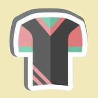 etichetta uniforme. relazionato per calcio simbolo. semplice design illustrazione vettore