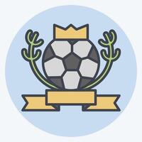 icona campionato. relazionato per calcio simbolo. colore compagno stile. semplice design illustrazione vettore