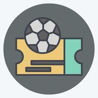 icona biglietto. relazionato per calcio simbolo. colore compagno stile. semplice design illustrazione vettore