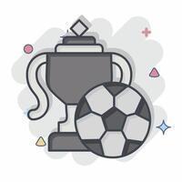 icona trofeo. relazionato per calcio simbolo. comico stile. semplice design illustrazione vettore