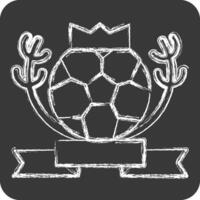 icona campionato. relazionato per calcio simbolo. gesso stile. semplice design illustrazione vettore
