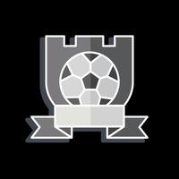 icona simbolo squadra. relazionato per calcio simbolo. lucido stile. semplice design illustrazione vettore