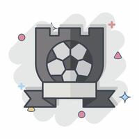 icona simbolo squadra. relazionato per calcio simbolo. comico stile. semplice design illustrazione vettore