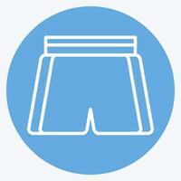 icona calcio i pantaloni. relazionato per calcio simbolo. blu occhi stile. semplice design illustrazione vettore