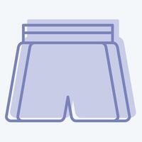 icona calcio i pantaloni. relazionato per calcio simbolo. Due tono stile. semplice design illustrazione vettore