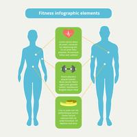 Elementi di infografica per fitness e sport vettore