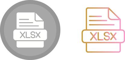 xlsx icona design vettore