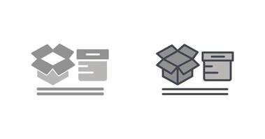 scatole icona design vettore