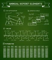Elementi di infografica lavagna vettore