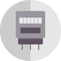 elettrico contatore piatto scala icona vettore