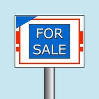 semplice segno generico di immobili in vendita vettore