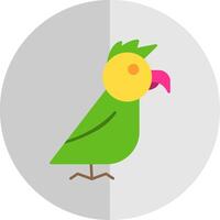 pappagallo piatto scala icona vettore