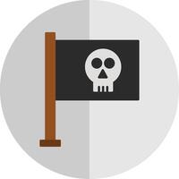 pirata bandiera piatto scala icona vettore
