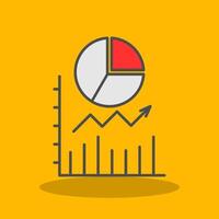 torta grafico pieno ombra icona vettore