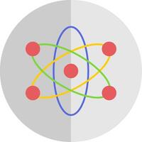 atomo piatto scala icona vettore