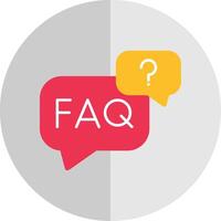 FAQ piatto scala icona vettore