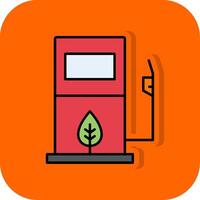 bio carburante pieno arancia sfondo icona vettore