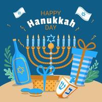 celebrazione del giorno dell'hanukkah vettore