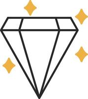 diamante spellato pieno icona vettore