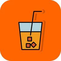 bevanda pieno arancia sfondo icona vettore