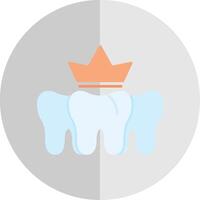 dentale corona piatto scala icona vettore