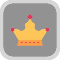 monarchia piatto il giro angolo icona vettore