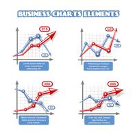 Elementi del grafico aziendale per infografica vettore