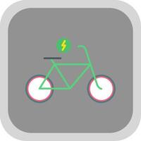 elettrico bicicletta piatto il giro angolo icona vettore