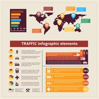Trasporti elementi infografica del traffico vettore